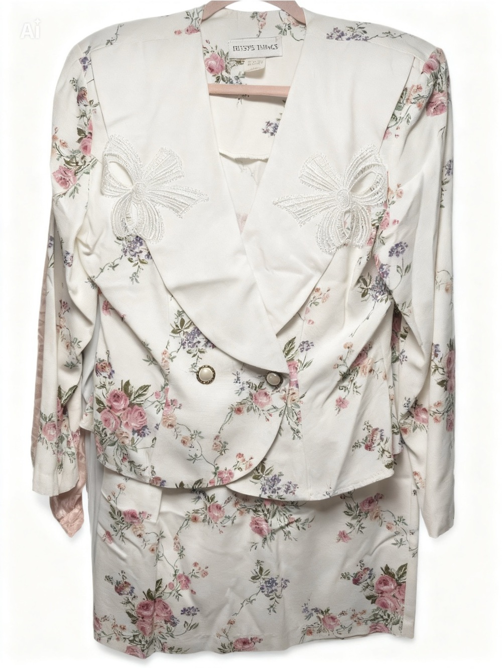 Vintage 80s Betsy’s Things Floral Suit